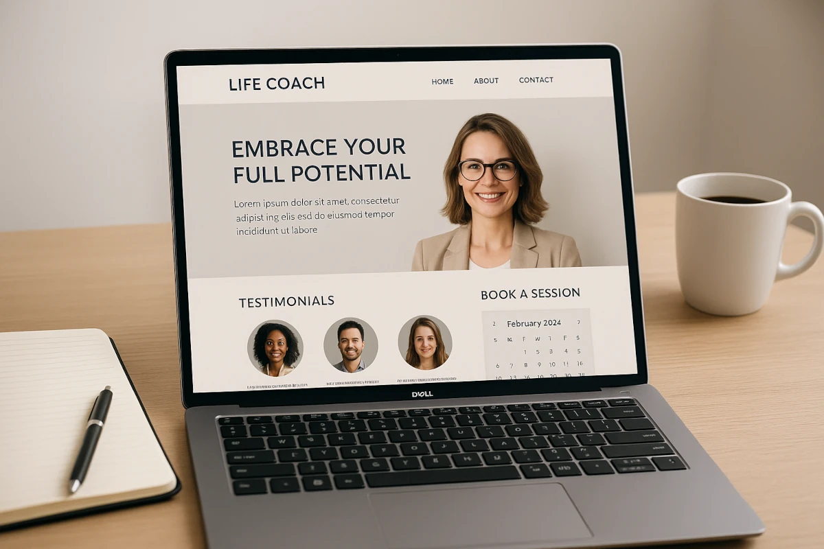 Personal coach website design